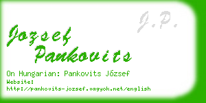 jozsef pankovits business card